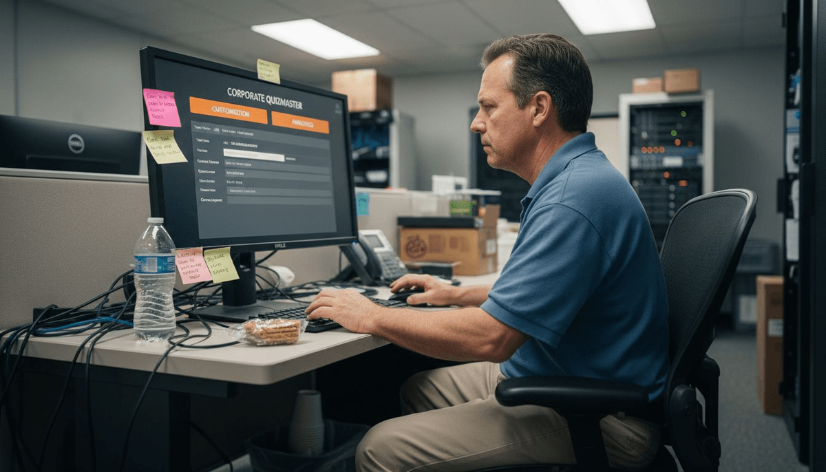 IT specialist customizes team game settings
