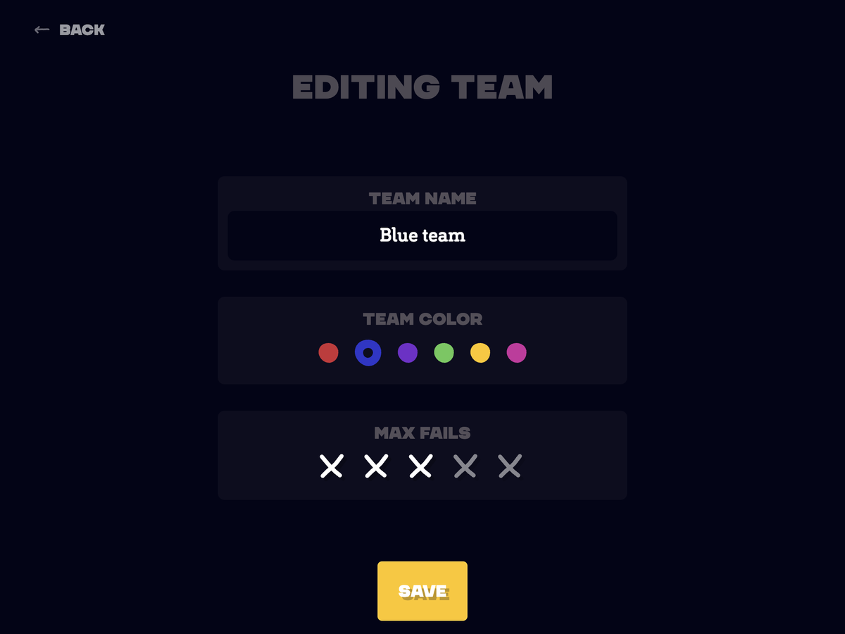 Team Setup